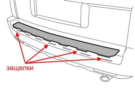 diagram of rear bumper Land Rover Range Rover III (2002-2012)